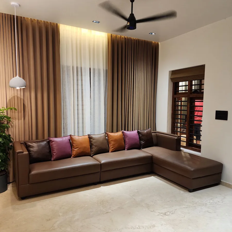 CRAFTOMAX completed L-shape sofa in a client living room